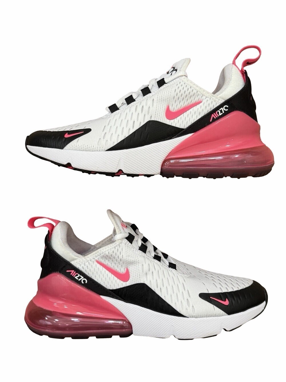 Size 5.5 Nike Air Max 270 White Black Hyper Pink AH6789-127 Women's